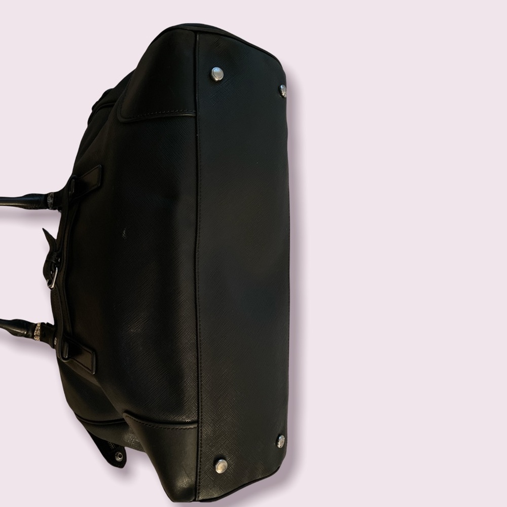 Tumi Black Leather Laptop Tote - Picture 9 of 13